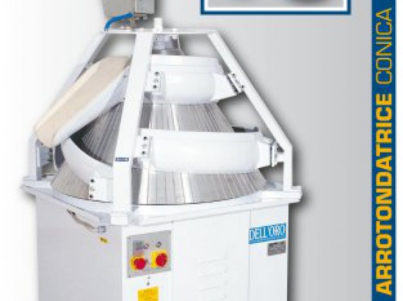 Arrotondatrice conica F 390-391-392 con canali teflonati e sfarinatore
